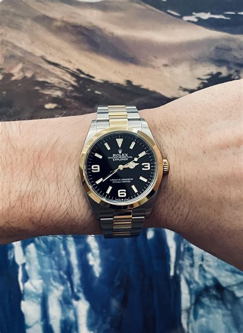 rolex new explorer two tone|Rolex explorer 36mm two tone.